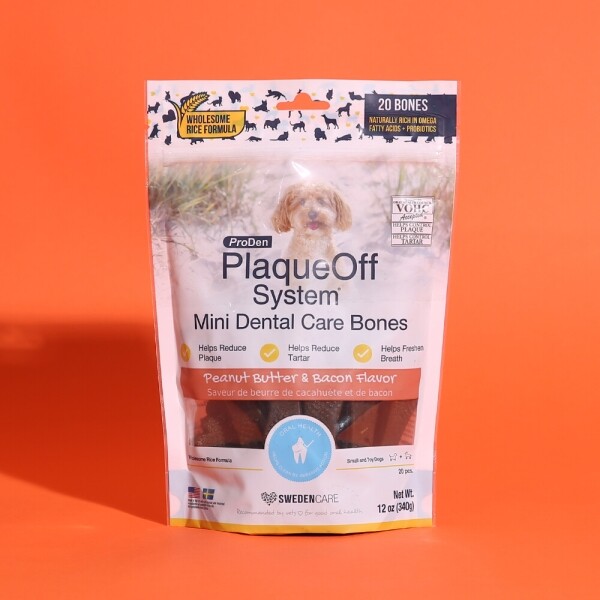 아르깡시엘,프로덴 플라그오프 덴탈껌 미니 피넛버터 베이컨 340g