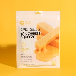 펫인러브 강아지 고양이 짜먹는 야크 치즈 츄르 12개입